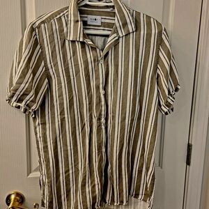 Brown Striped Men's Shirt